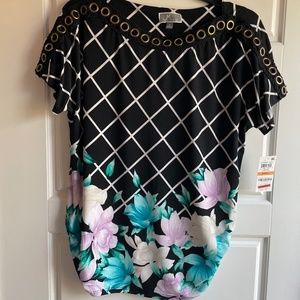 JM Collection Women's Short Sleeves Blouse